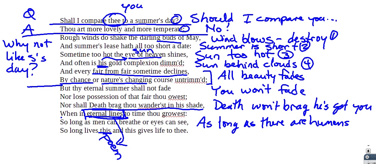 Analysis of shakespeares sonnet 18   shall i compare thee 